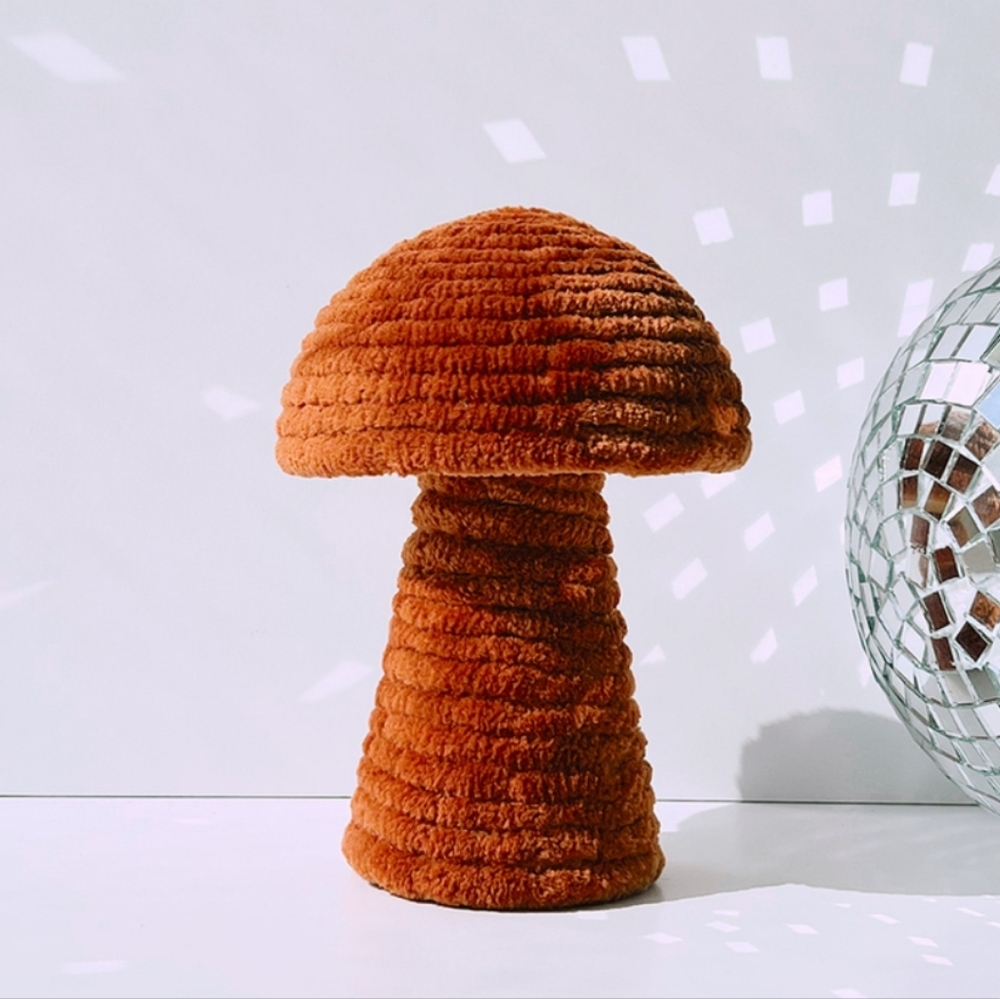 Golden Hour Velvet Mushroom Jewelry Holder
